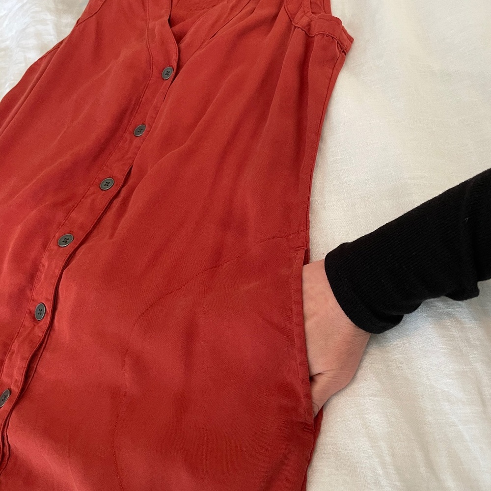 Prana Brick Red Utility Dress Size XS - Picture 4 of 4
